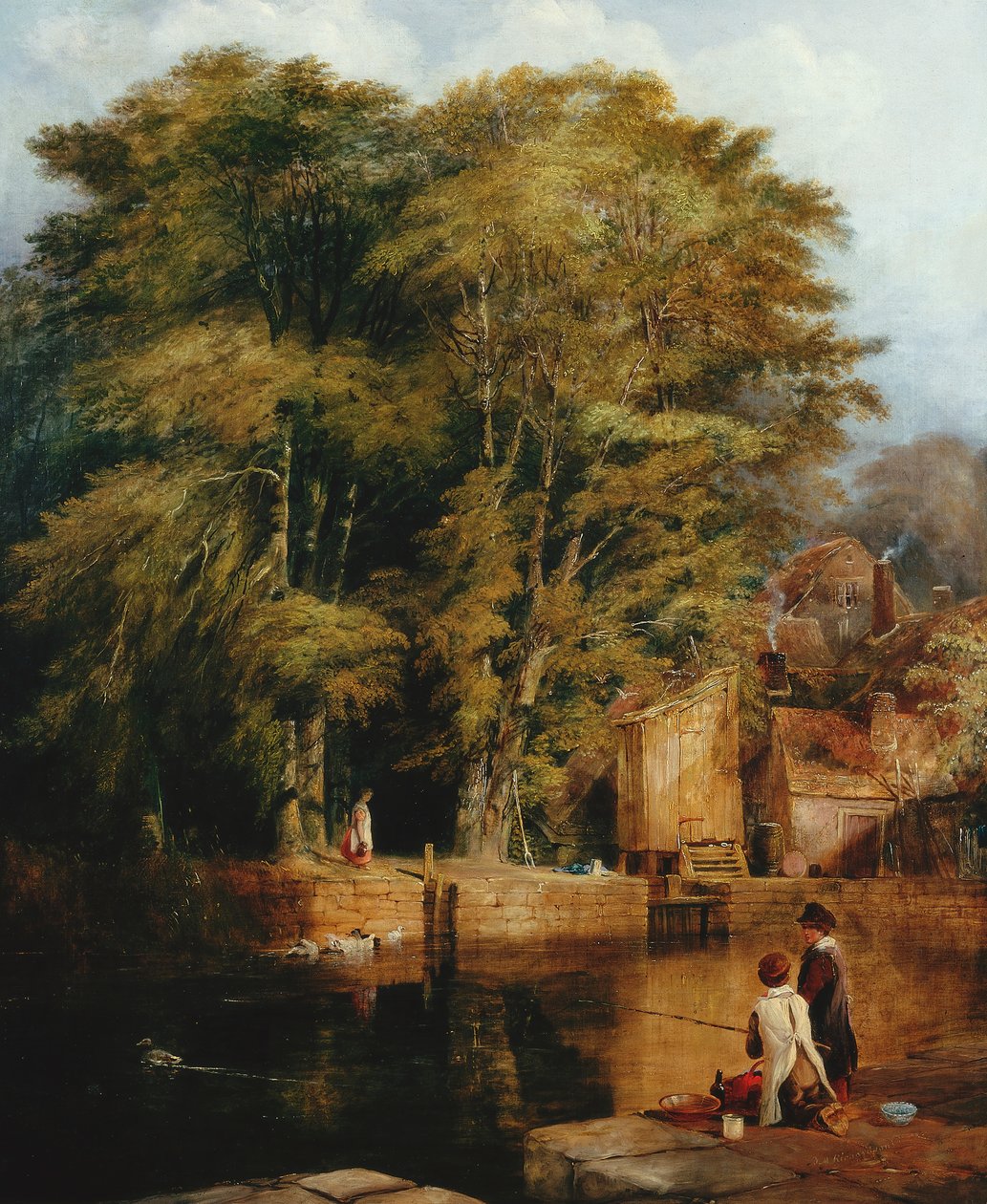 Pescadores novos, ponte de Barras de Thomas Miles Richardson