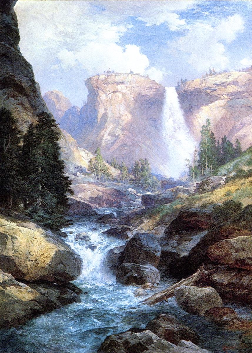 Sob o Red Wall Grand Canyon do Arizonan de Thomas Moran