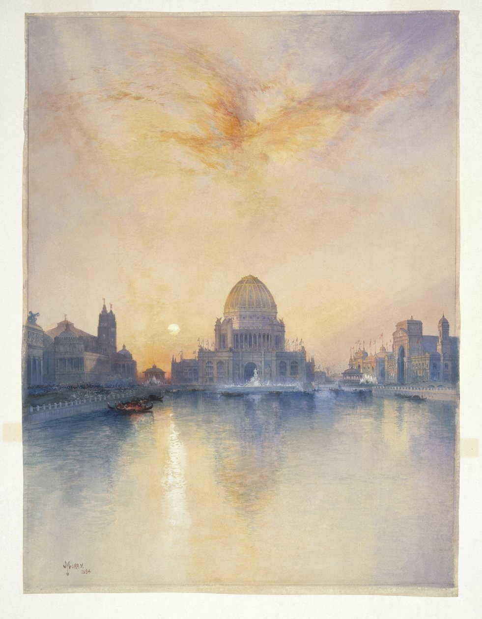 Feira Mundial de Chicago, 1894 (aquarela) de Thomas Moran