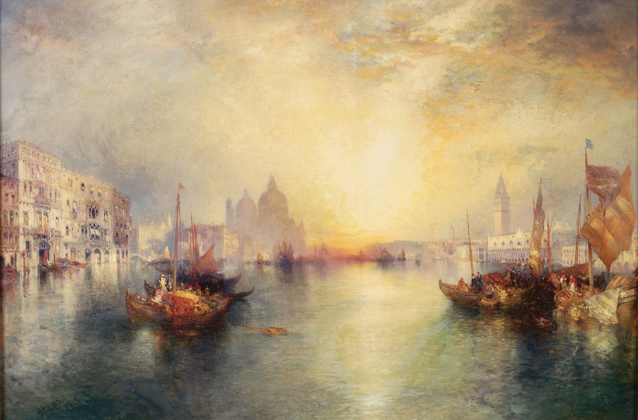 Entrada para o Grande Canal, Veneza, 1905 de Thomas Moran