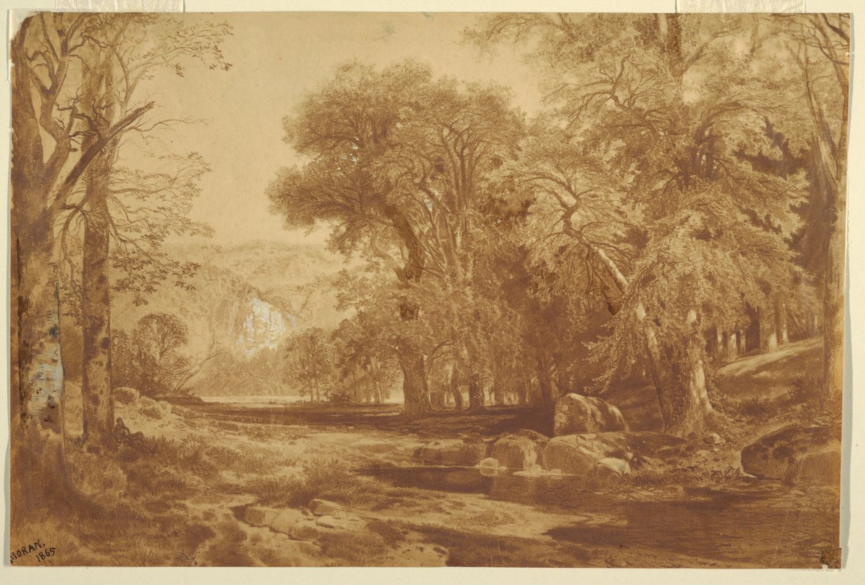 Fotografia, no Delaware superior de Thomas Moran