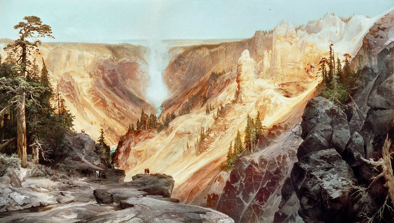 O Grand Canyon do Yellowstone, 1872 de Thomas Moran