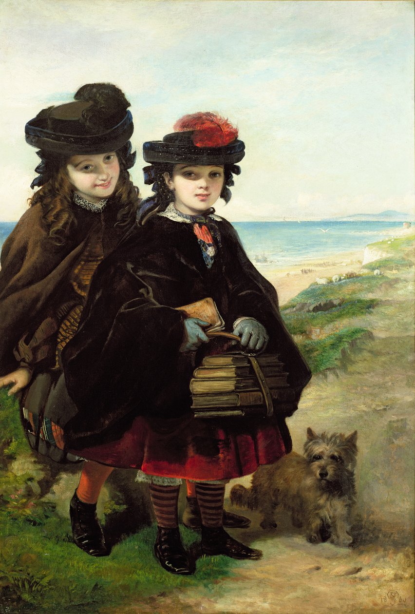 Fora da escola, 1860 (óleo) de Thomas Musgrave Joy