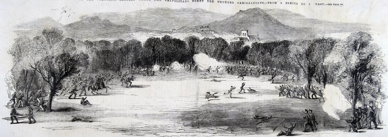 A Batalha do Volturno, 1860 de Thomas Nast