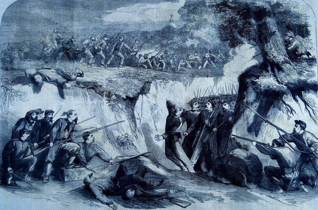 A Batalha no Volturno, 1860 de Thomas Nast