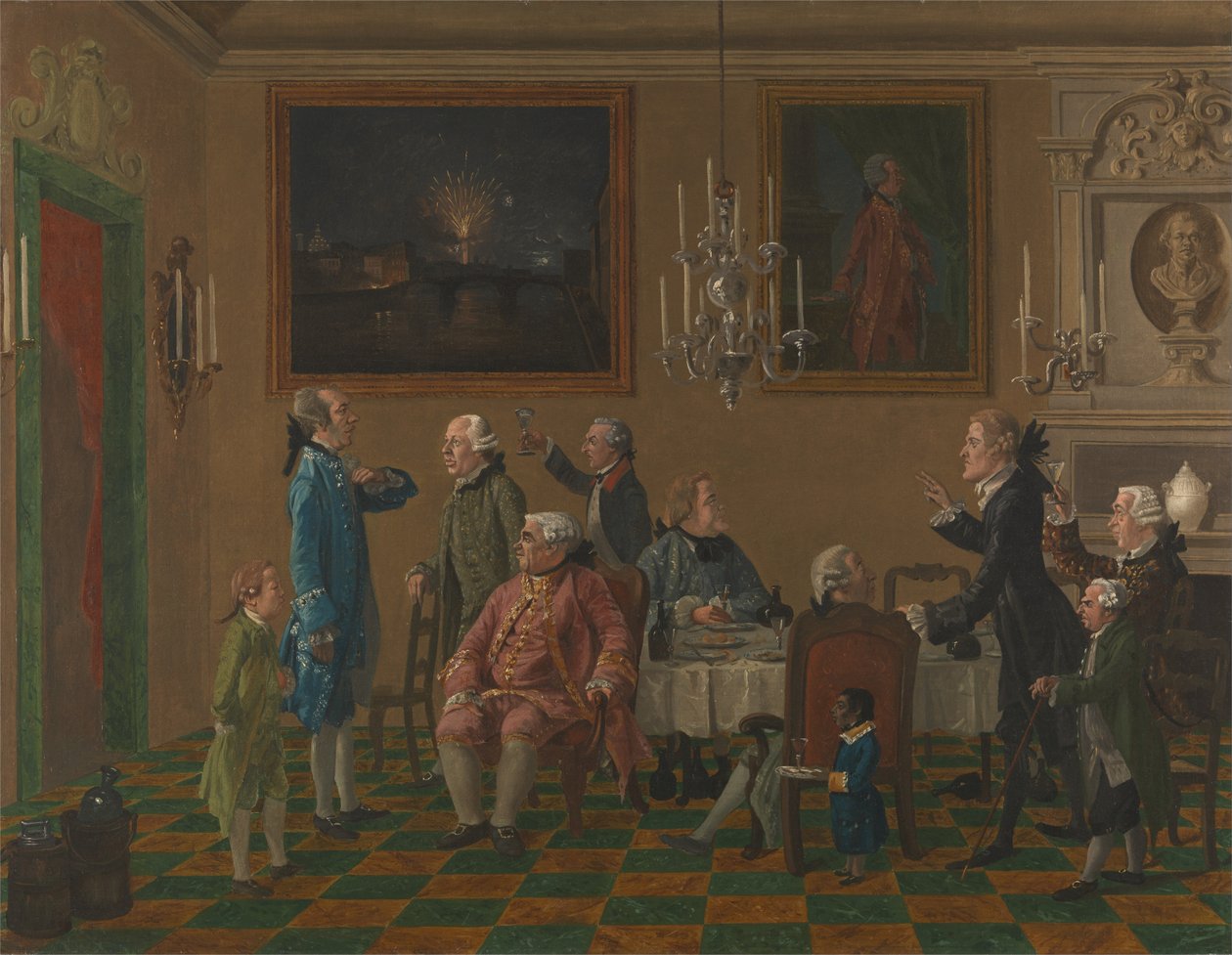 Senhores britânicos em Sir Horace Manns Home em Florença de Thomas Patch