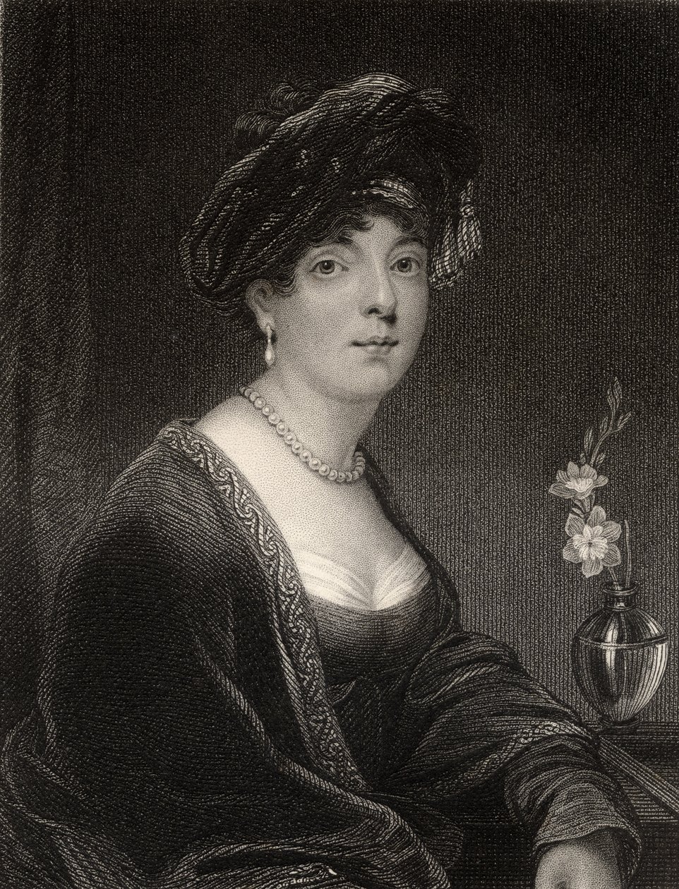 Elizabeth Leveson Gower, gravado por S. Freeman, da &39;National Portrait Gallery, Volume II&39;, publicado em 1820 de Thomas Phillips