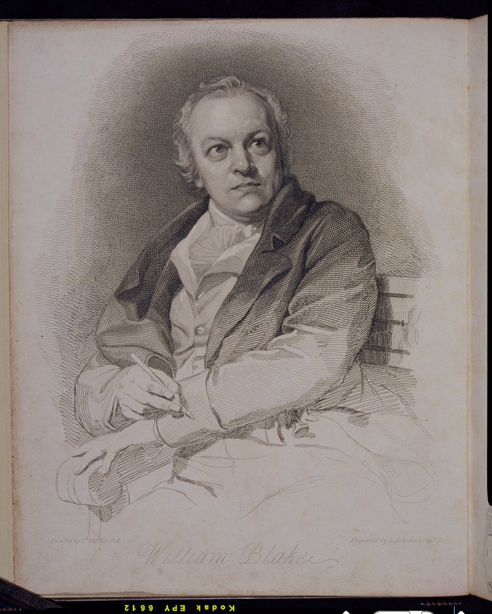 William Blake (1757-1827) gravado por Luigi Schiavonetti (1765-1810) de Thomas Phillips