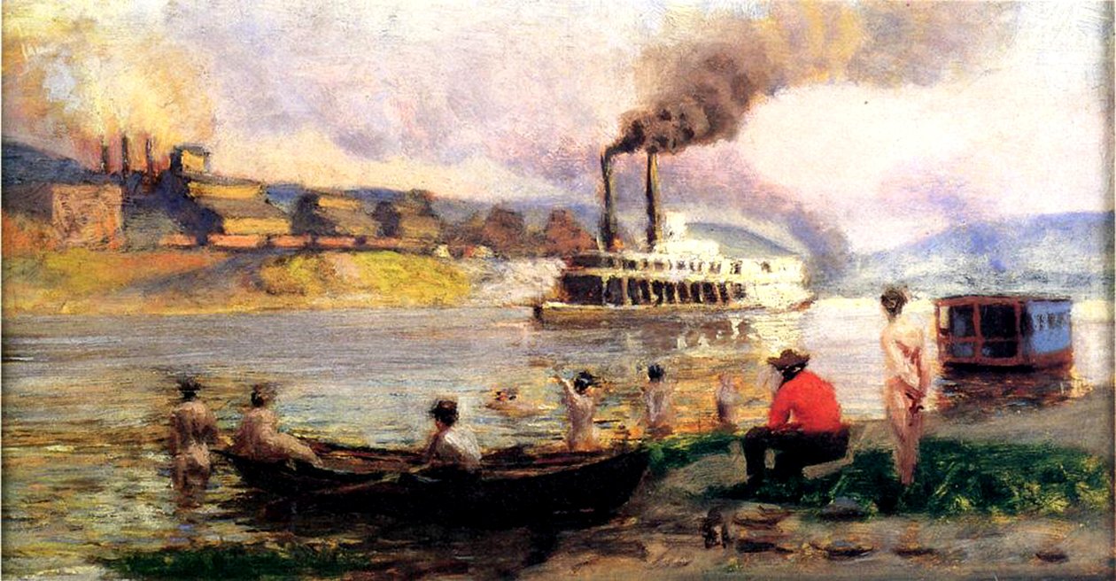 Steamboat no Ohio, c.1900 de Thomas Pollock Anschutz