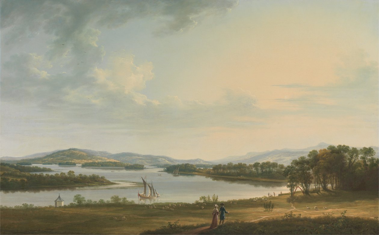 Knock Ninney e Lough Erne de Bellisle, Condado de Fermanagh, Irlanda de Thomas Roberts