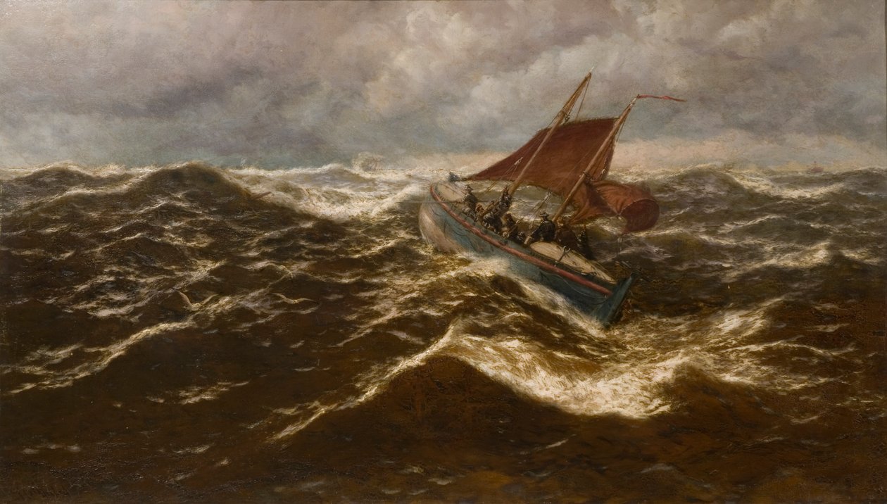 Longe do Goodwin Sands (barco salva-vidas de Dover) de Thomas Rose Miles