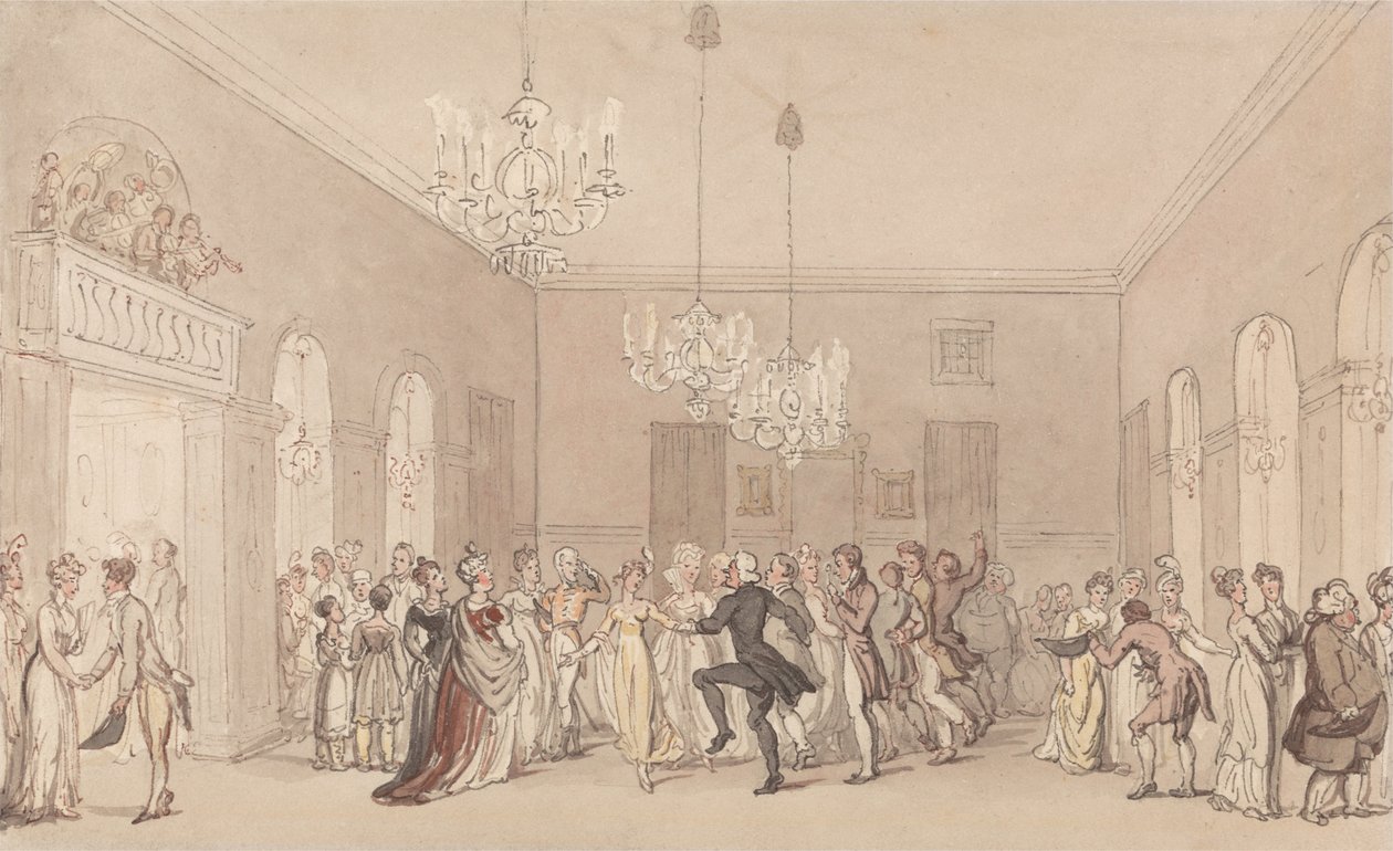 Uma bola em Scarborough de Thomas Rowlandson