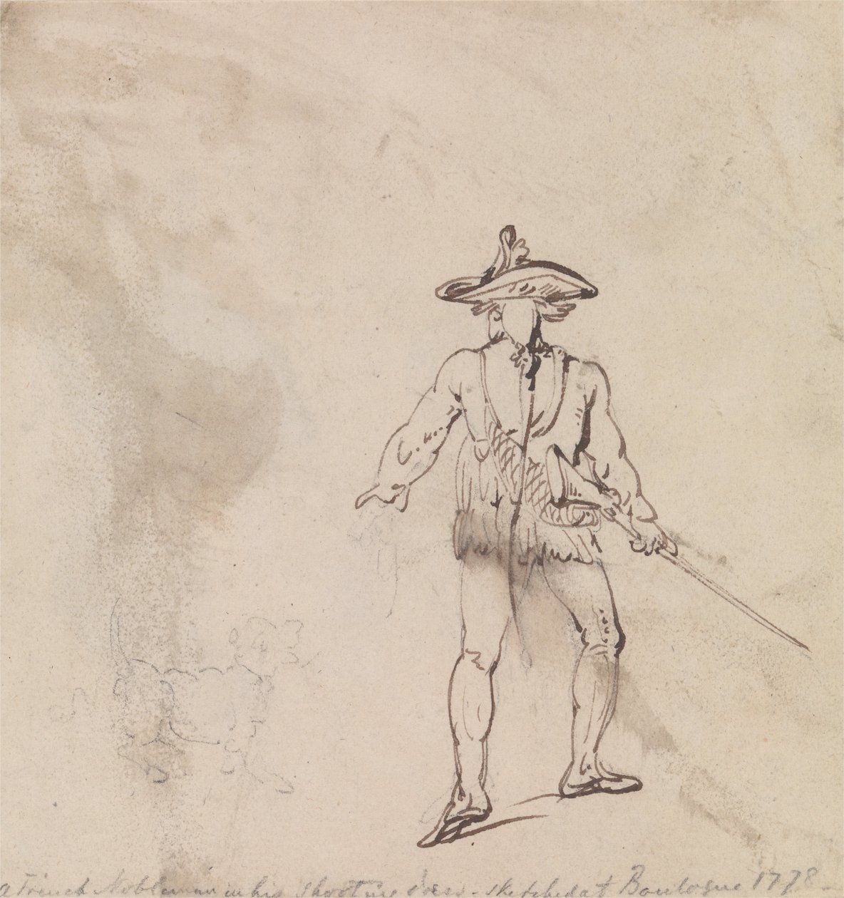 Um nobre francês fora de tiro de Thomas Rowlandson