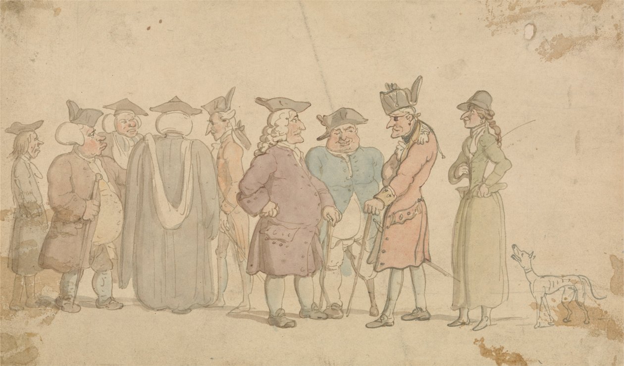 Um grupo de figuras de Thomas Rowlandson