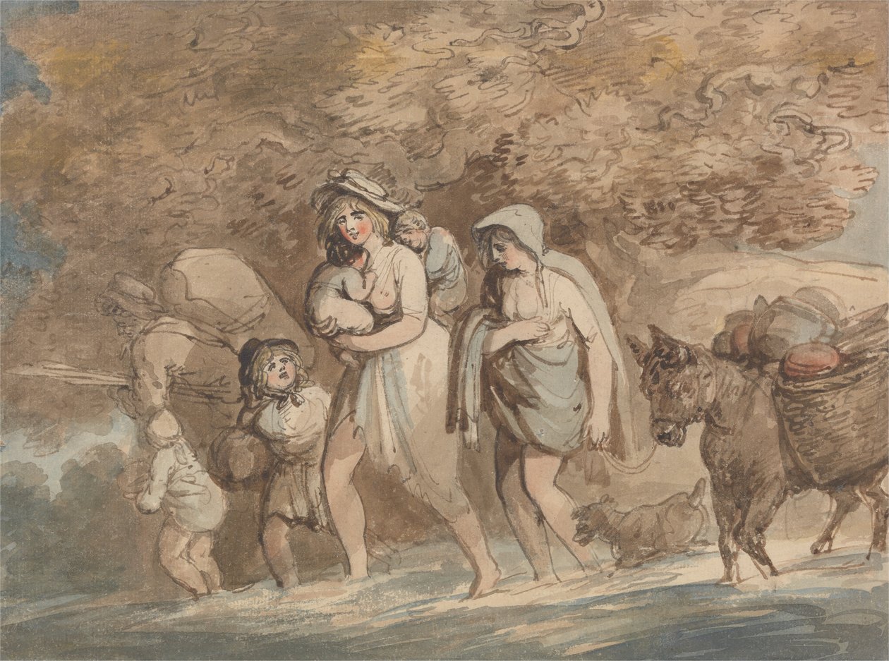 Um Potter Retornando do Mercado de Thomas Rowlandson