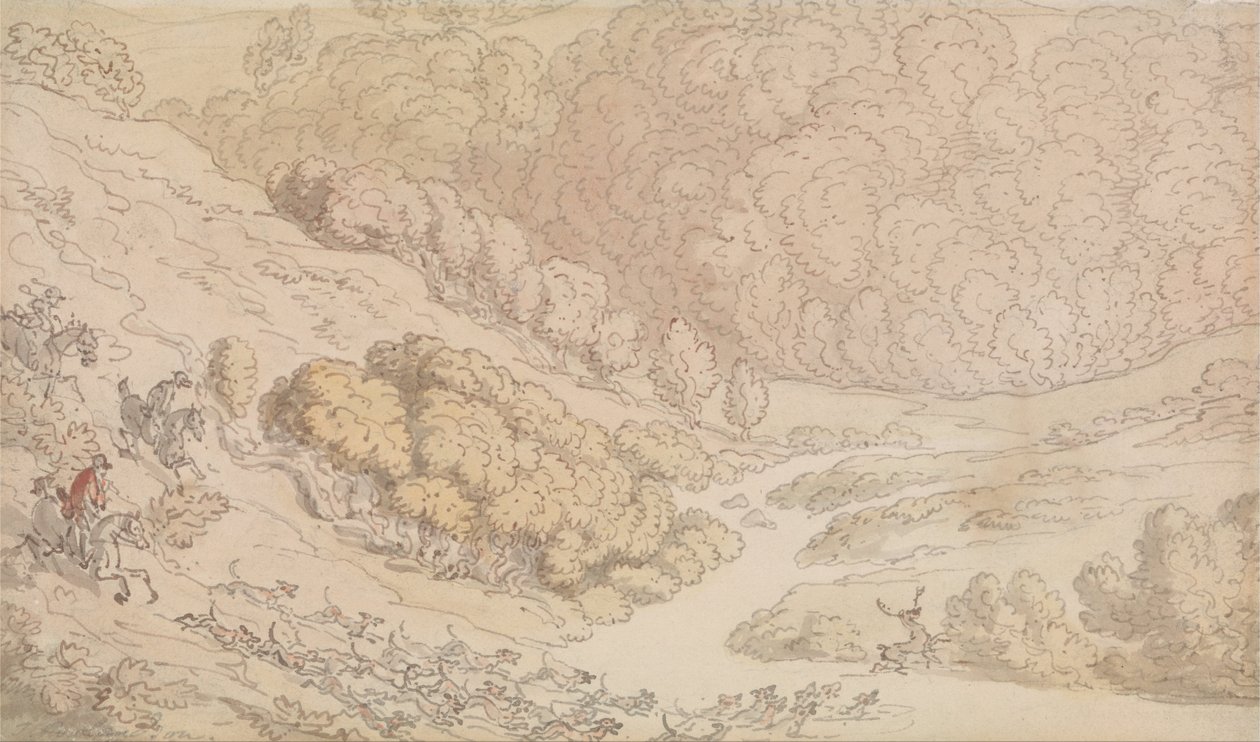 Uma Caça ao Cervo no West Country de Thomas Rowlandson