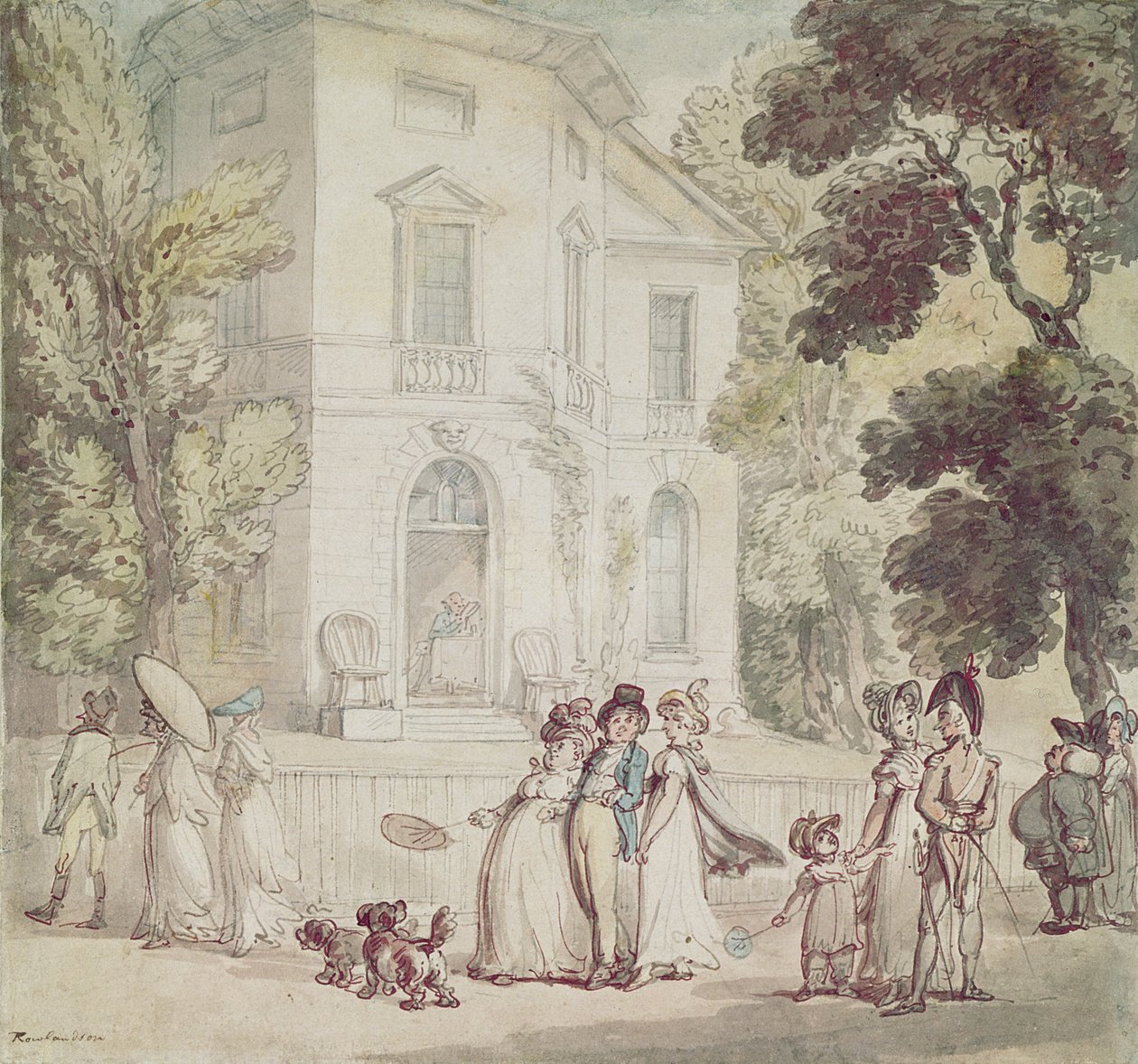 Um passeio à tarde de domingo de Thomas Rowlandson