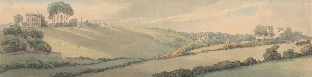 Almirante Cristão e Sr. Lysons Cottages, Cowes de Thomas Rowlandson