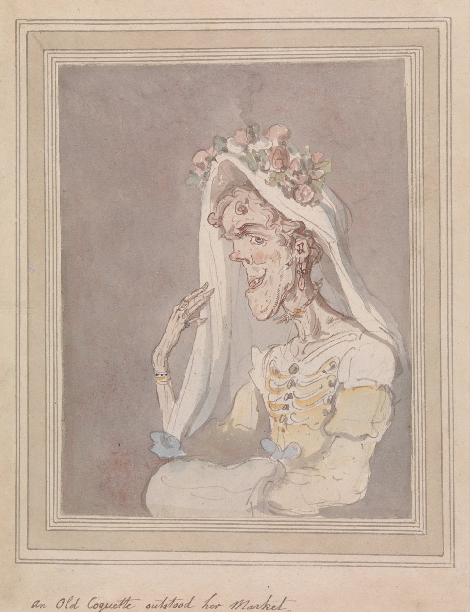 Uma velha Coquette superou o mercado dela de Thomas Rowlandson