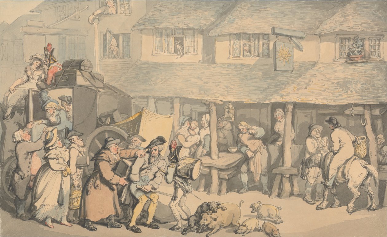 Bodmin Cornwall- A chegada do estágio-treinador de Thomas Rowlandson