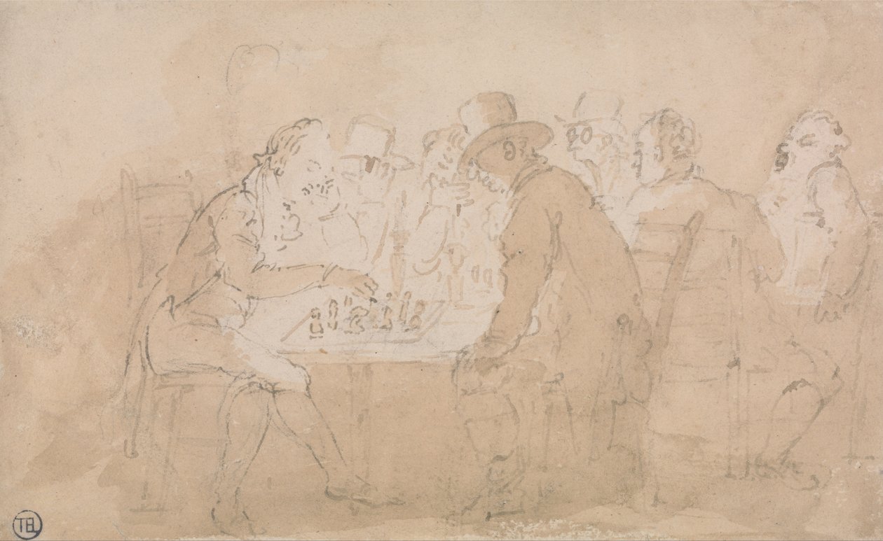 Jogadores de xadrez de Thomas Rowlandson