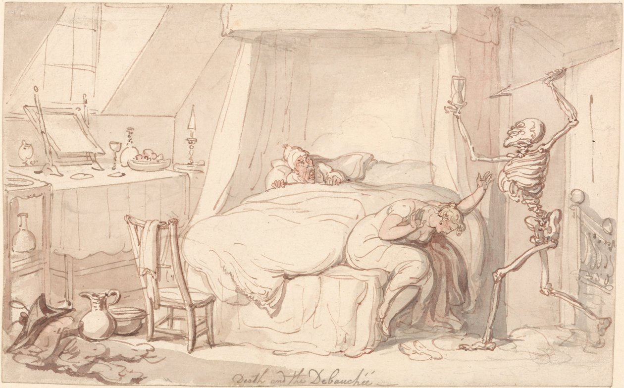 Morte e o Debauchee de Thomas Rowlandson