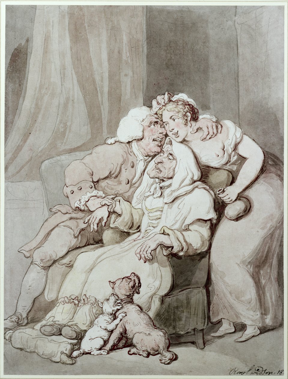 Doutor Doublepulse (wc com caneta e tinta no papel) de Thomas Rowlandson