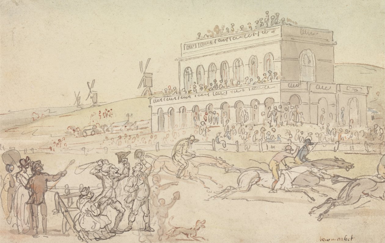 Doctor Syntax perde seu dinheiro na corrida em York de Thomas Rowlandson