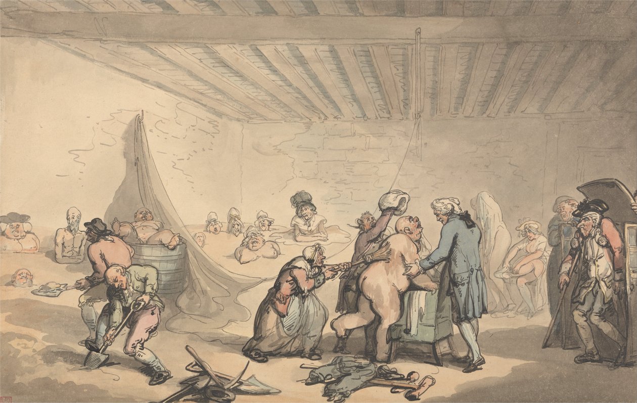 Estabelecimento de banho do Dr. Grahams de Thomas Rowlandson