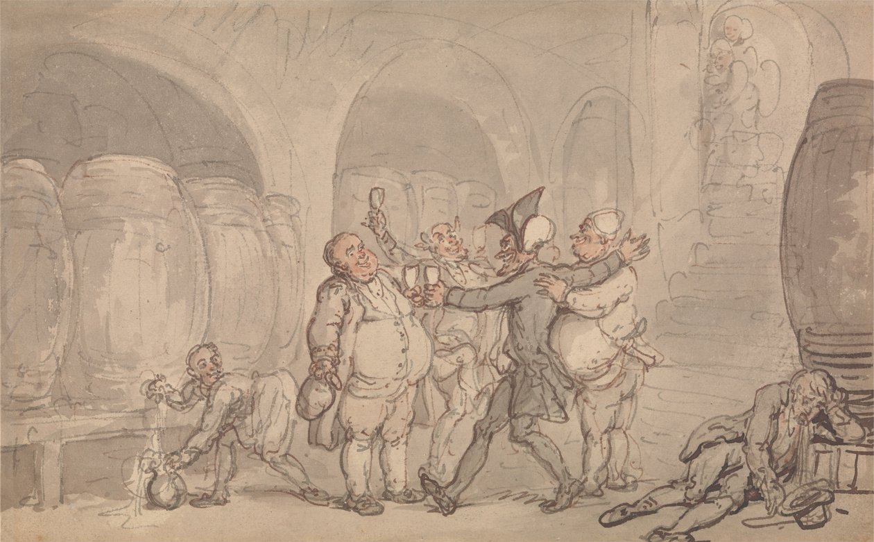 Dr. Syntax feito livre da adega de Thomas Rowlandson
