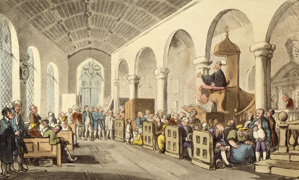 Dr. Syntax Preaching de Thomas Rowlandson