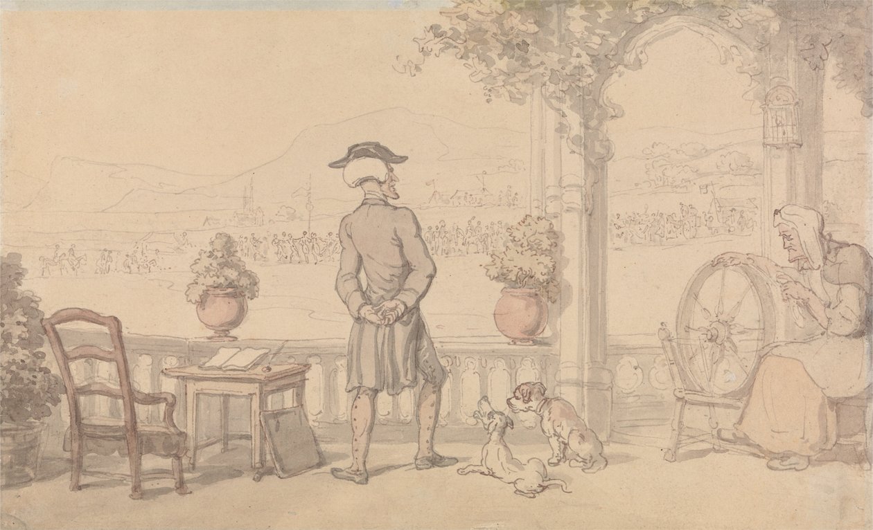 Dr. Syntax Soliloquising de Thomas Rowlandson