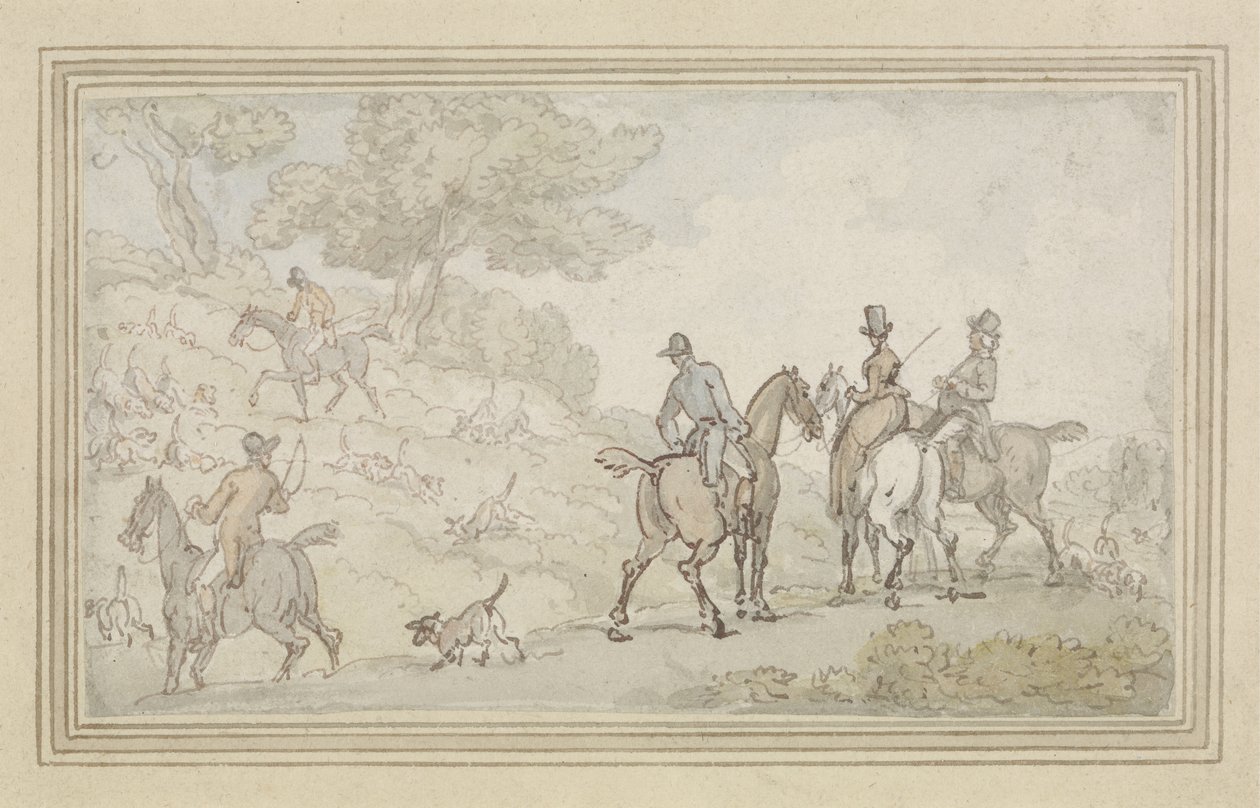 Capa de desenho (caneta e tinta e wc no papel) de Thomas Rowlandson
