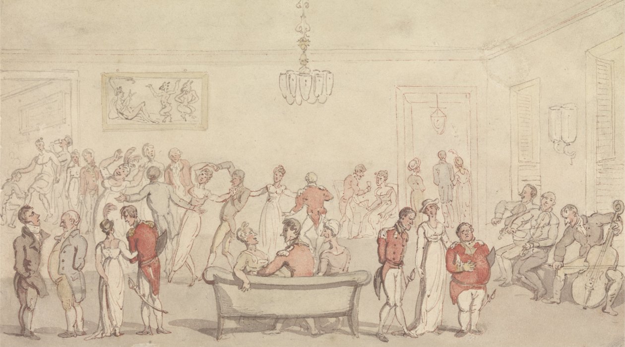 Dança de companhia elegante de Thomas Rowlandson