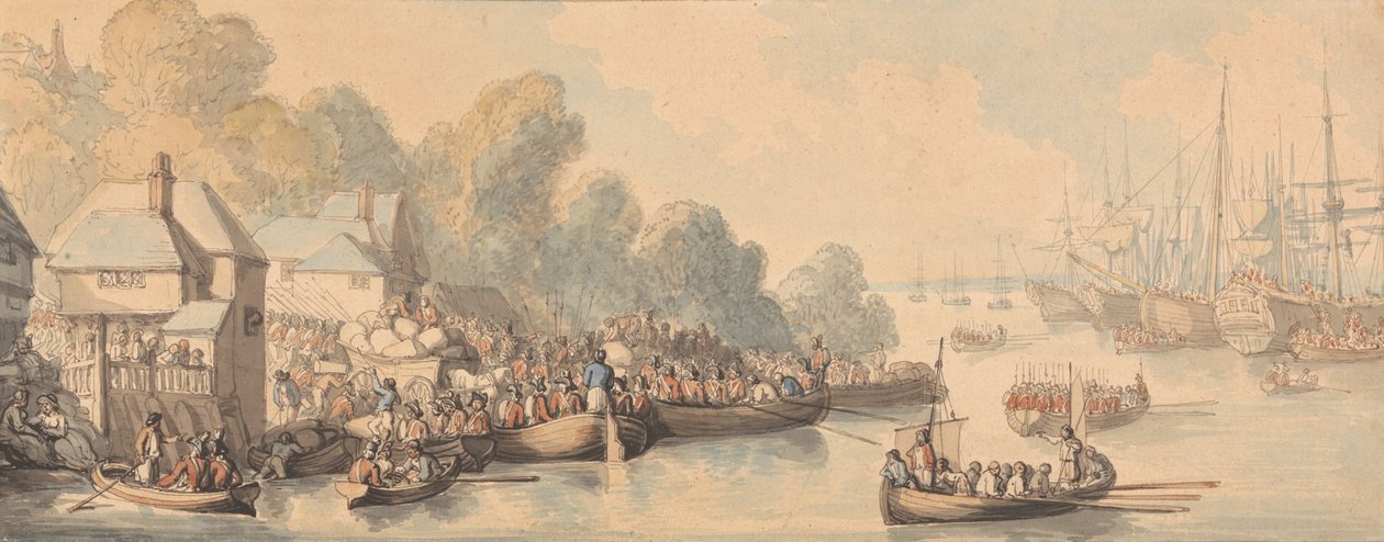 Embarque em Southampton, 20 de junho de 1794 de Thomas Rowlandson