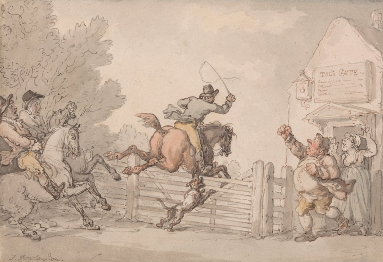 Evitando o pedágio de Thomas Rowlandson