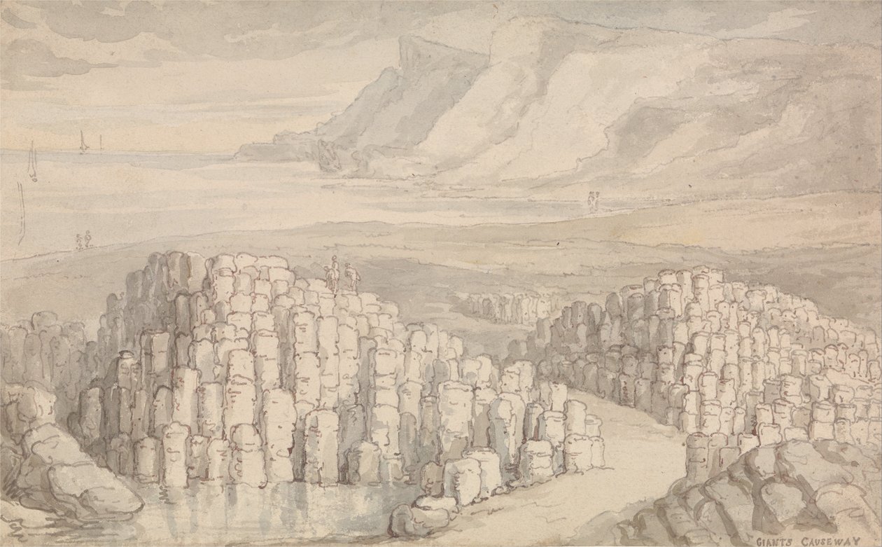 Calçada dos gigantes, Antrim, Irlanda. de Thomas Rowlandson