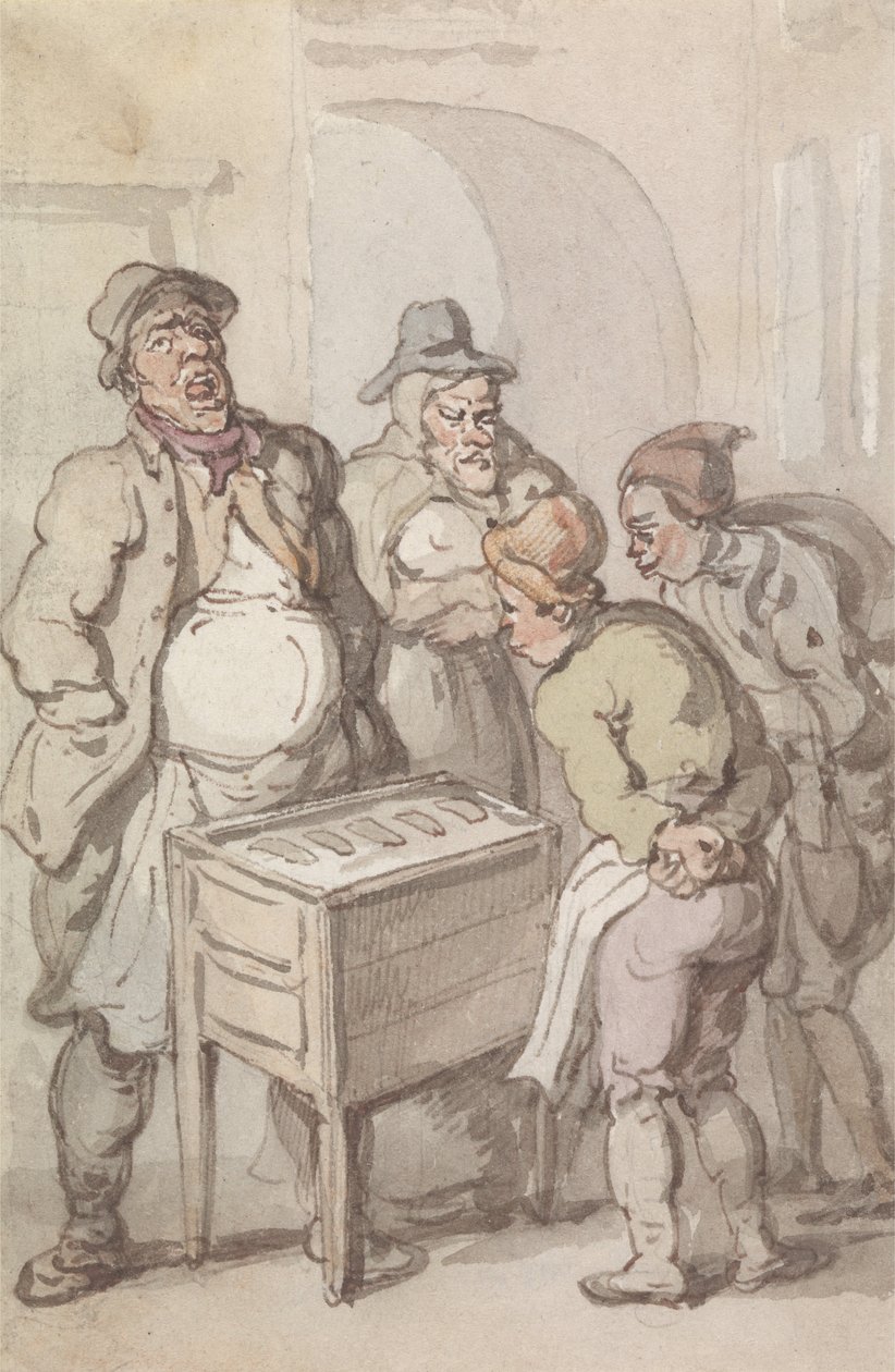 Hot Spice Gingerbread, tudo quente de Thomas Rowlandson