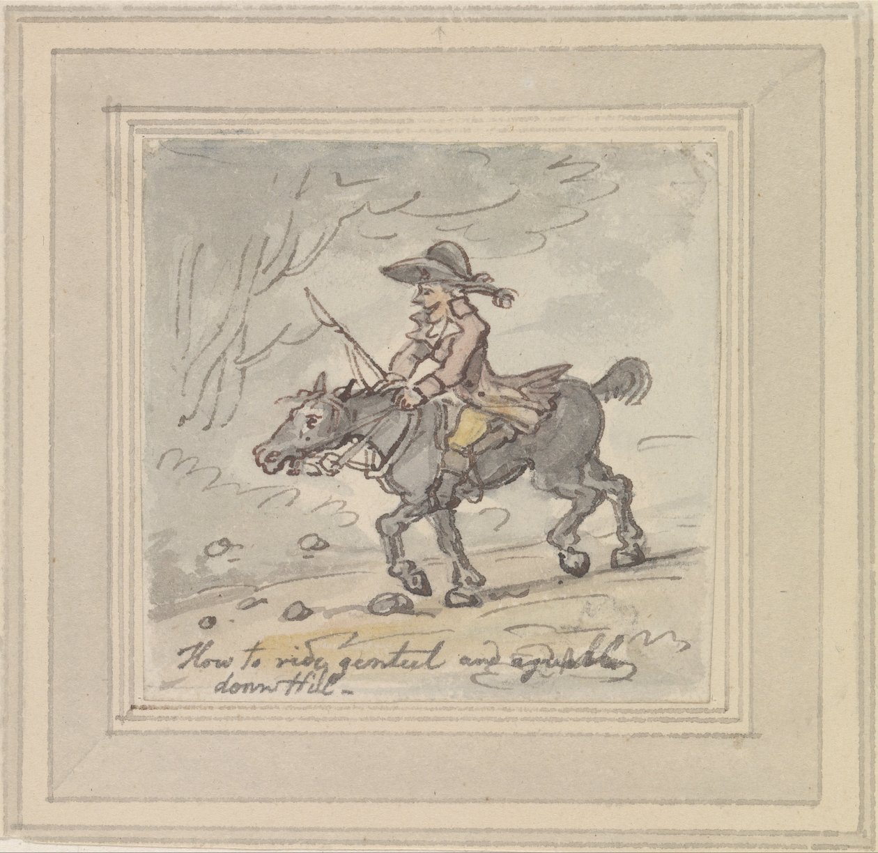 Como montar o Genteel e agradàvel para baixo de Thomas Rowlandson