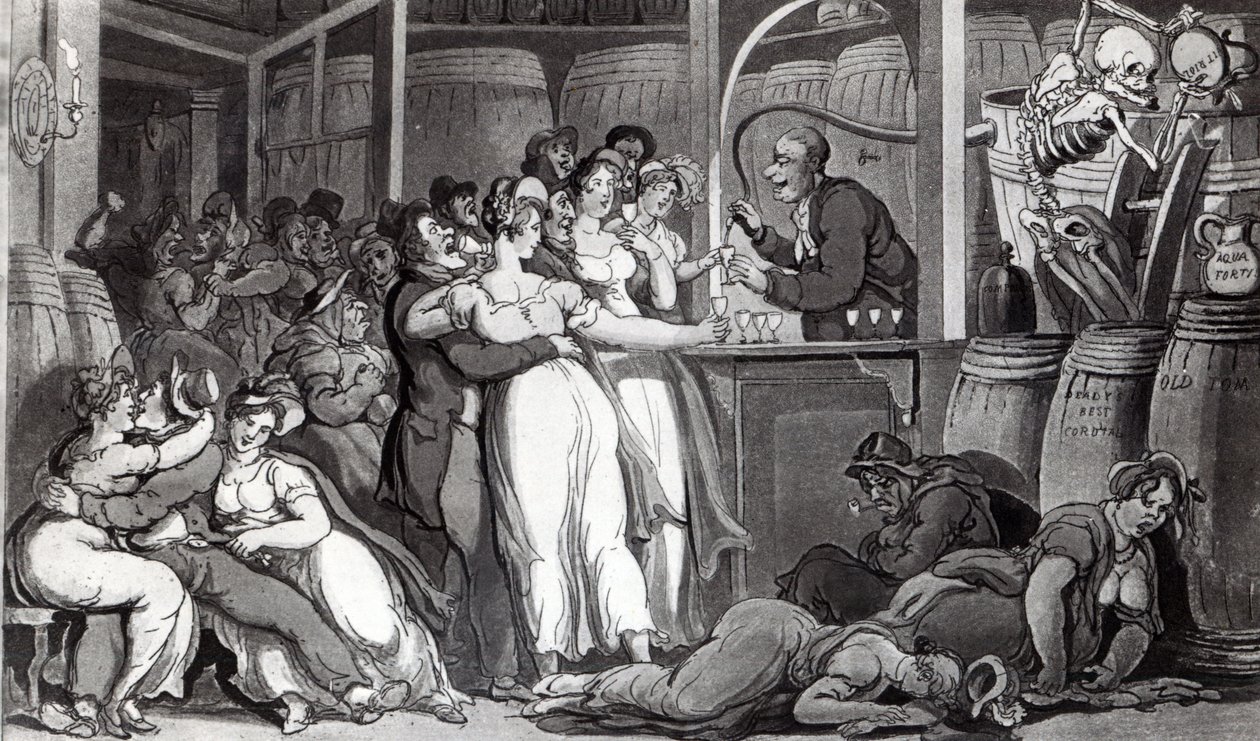 Ilustração de &39;A Dança da Morte Inglesa&39; por William Combe, 1815 (aquatint) de Thomas Rowlandson