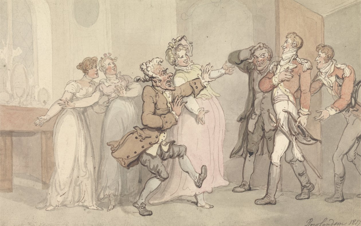 Ciúme, raiva, decepção ... de Thomas Rowlandson