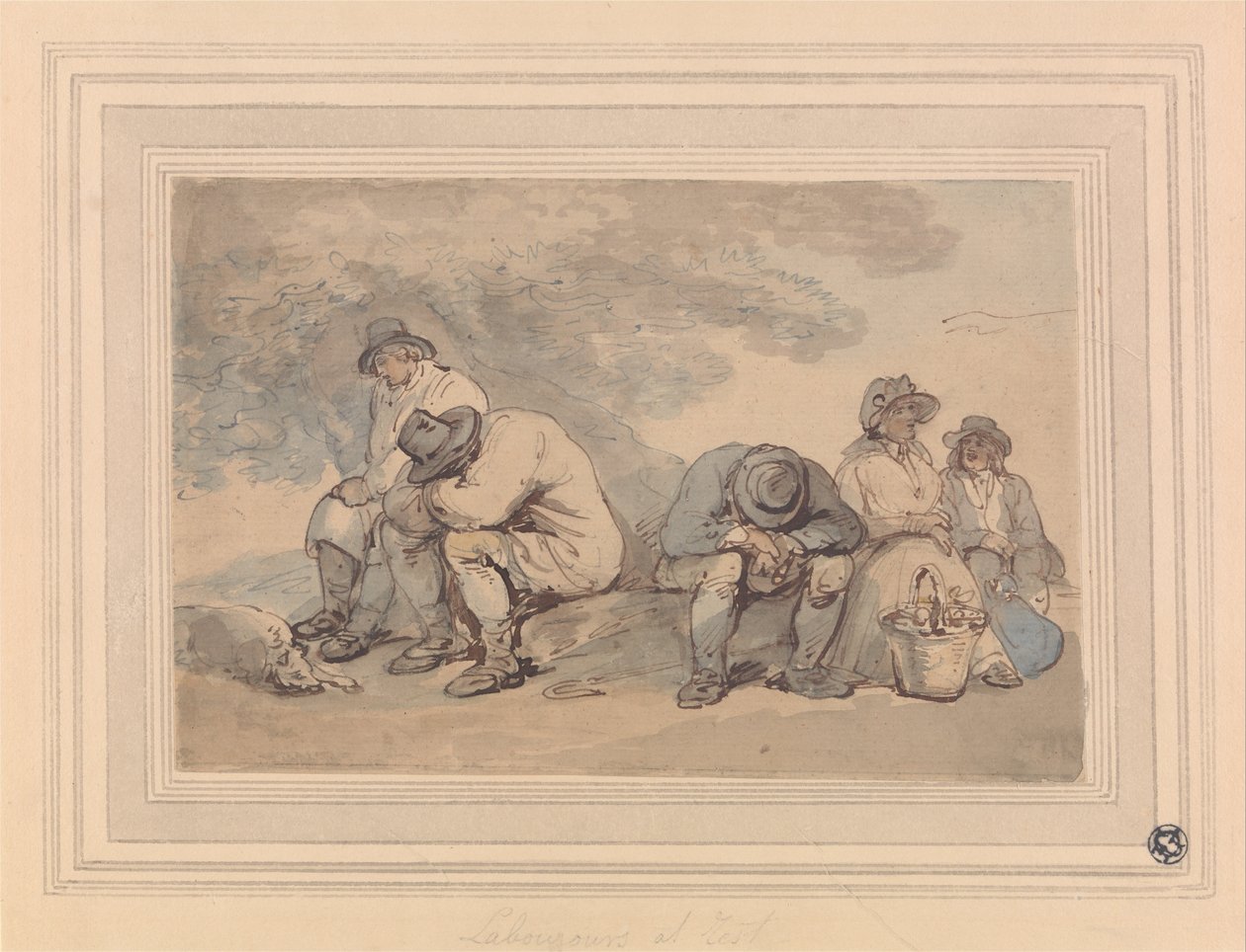 Trabalhadores em repouso de Thomas Rowlandson
