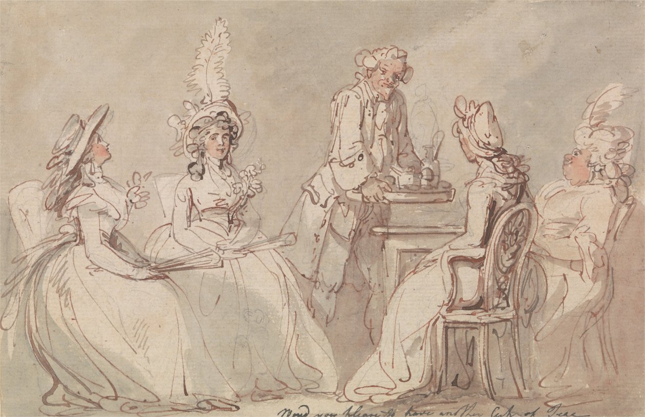 Senhoras no chá de Thomas Rowlandson