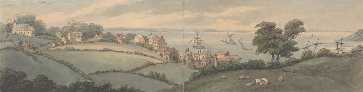 Cottage Lysons, Cowes, Ilha de Wight de Thomas Rowlandson