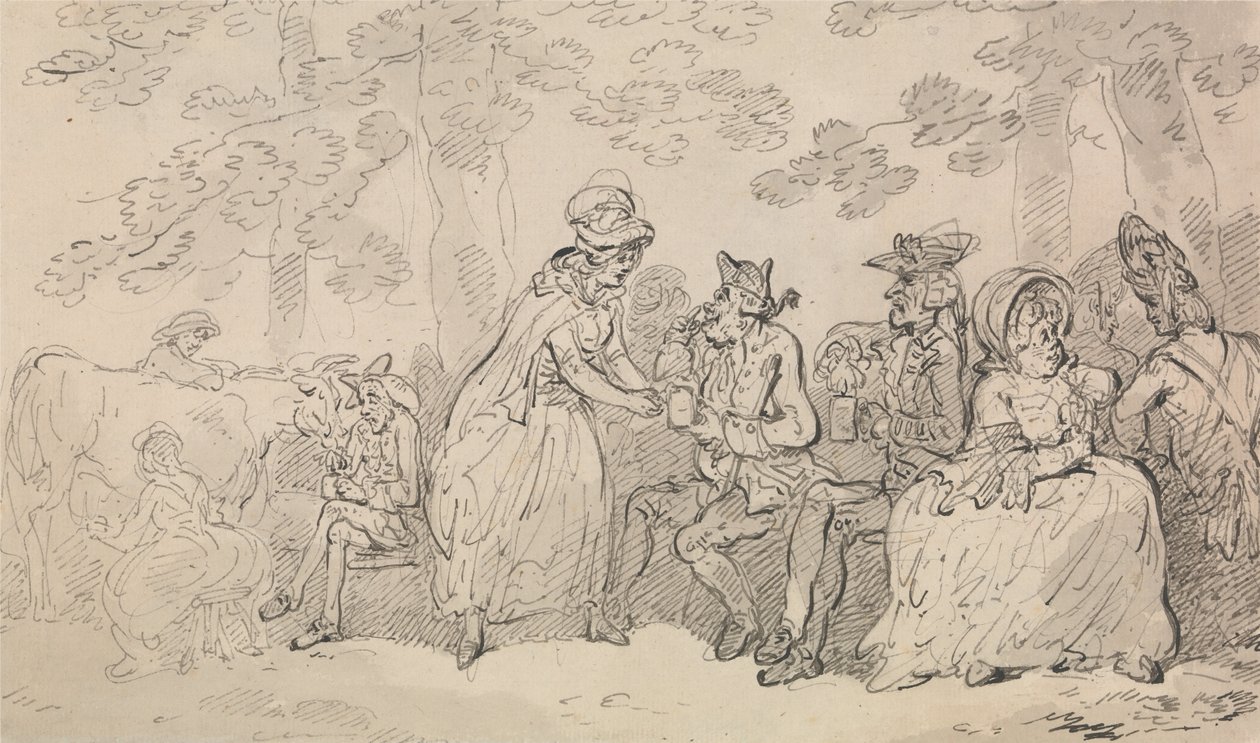 Leiteiras e Senhores Deputados no Parque St. Jamess de Thomas Rowlandson