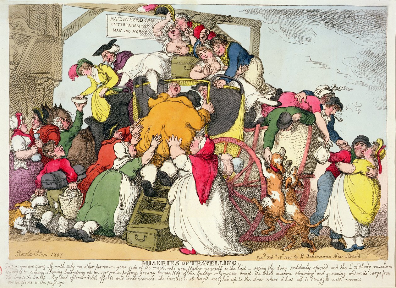 Miseries de viajar, 1807 de Thomas Rowlandson