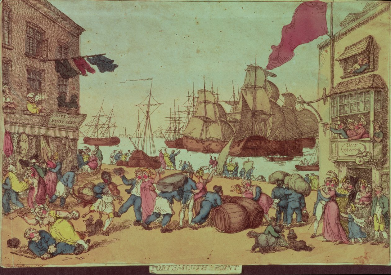 Portsmouth Point, 1811 (ver também 60284) de Thomas Rowlandson