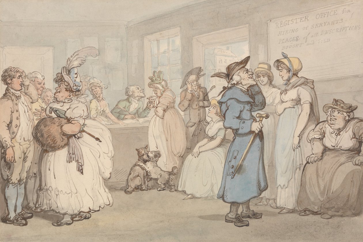 Escritório de Registro para a Contratação de Servidores de Thomas Rowlandson