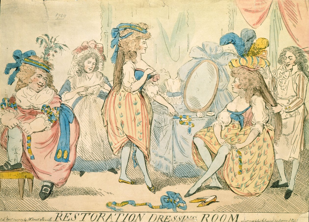 Restauração Dressing Room c.1789 de Thomas Rowlandson