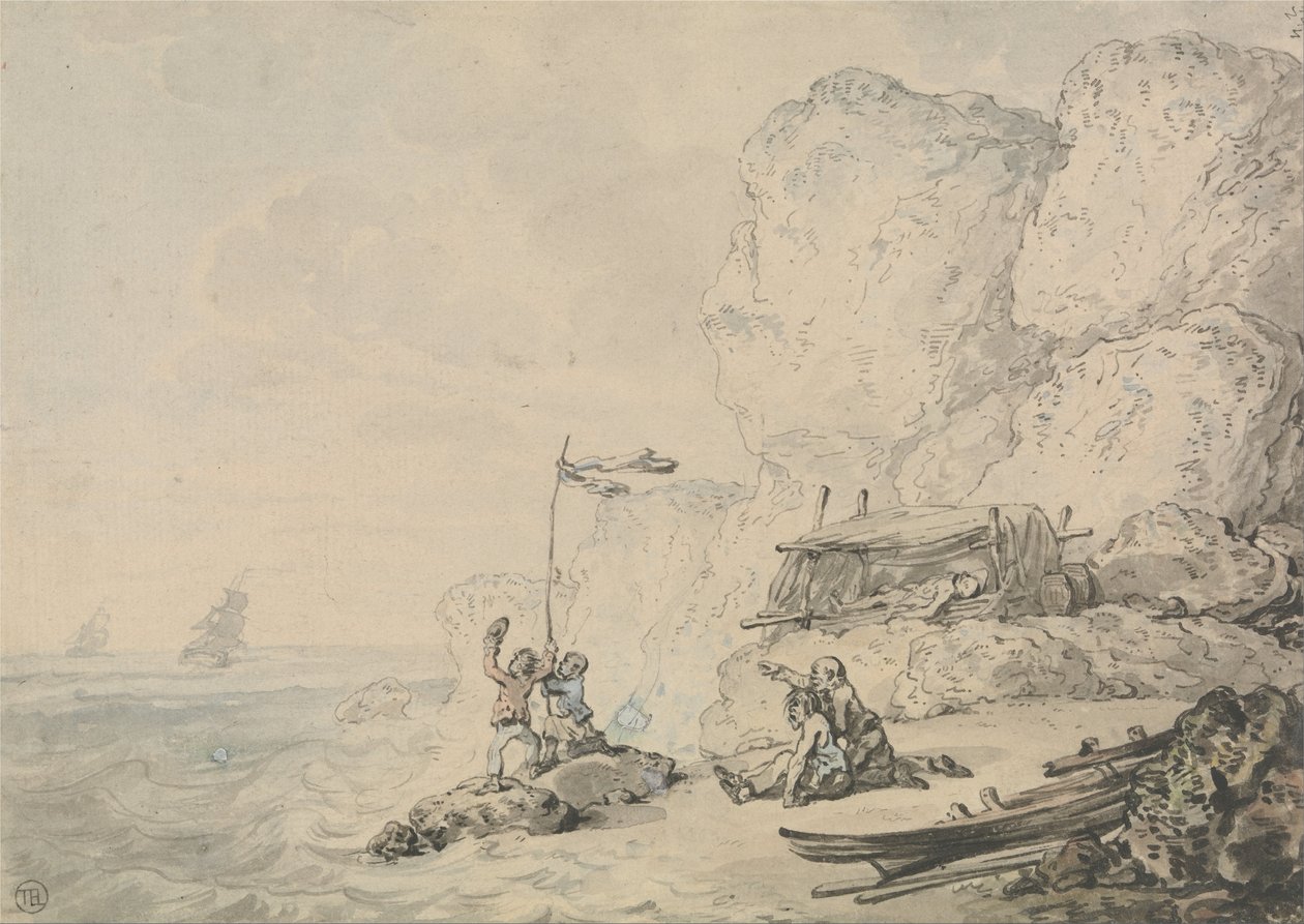 Marinheiros Naufragados de Thomas Rowlandson